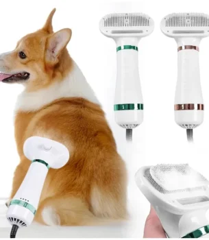 2-in-1 Portable Dog Dryer And Comb Brush