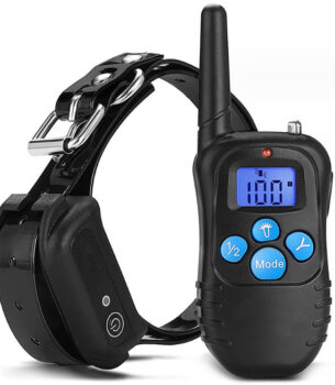 Adjustable dog training collar with remote control for behavior correction